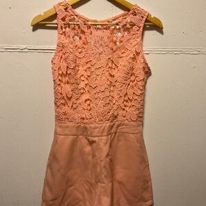 tea & cup Lace Open Back Romper